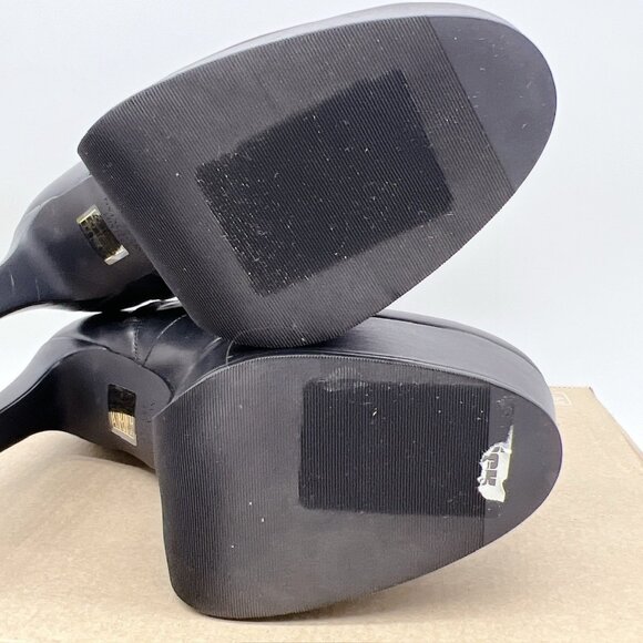 STUART WEITZMAN 121MM Ave 130 Platform High Heel Ankle Boots Black Leather US 7 - Picture 10 of 11